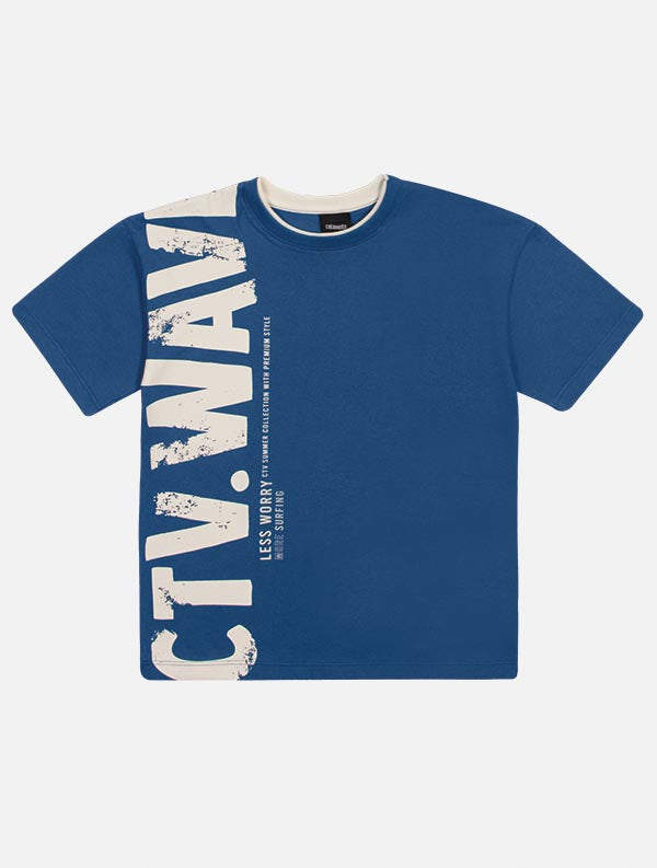 Camiseta e Bermuda Azul Marinho CTV. WAVE