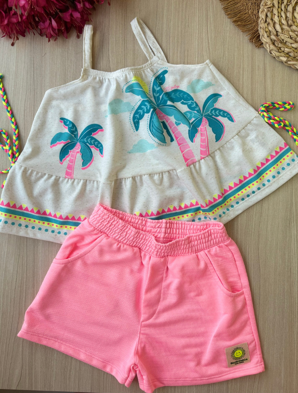 Conjunto Infantojuvenil Feminino “Cores Tropicais”