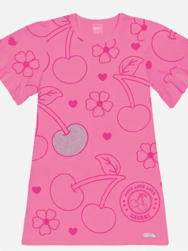 Vestido Infantil Estampado de Morango com Cheirinho de Tutti-Frutti