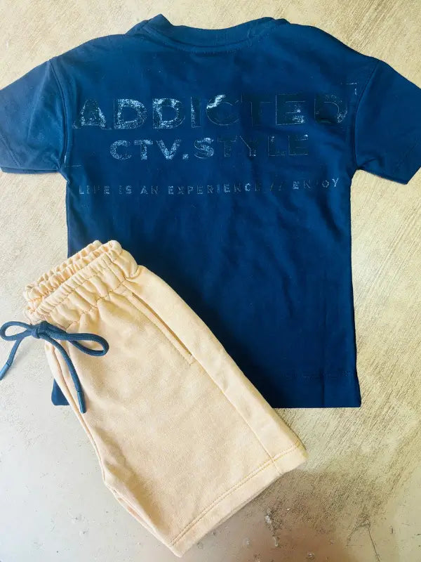 Conjunto Menino Camiseta Addicted E Bermuda