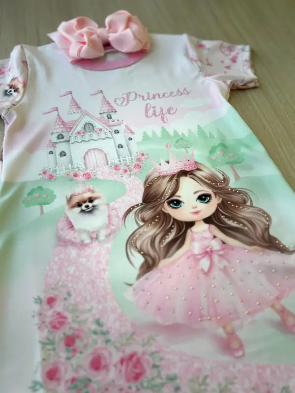 Vestido Infantil Temático "Princess Life" - Delicado e Encantador