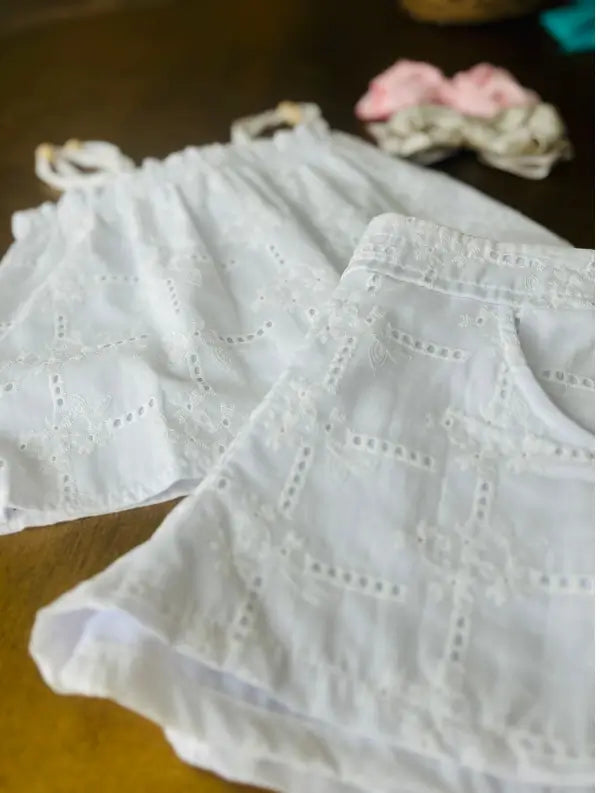 Conjunto Bata e Shorts Laise Branco